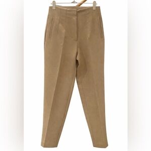 Zara High Rise Tailored Pants Taupe Straight Leg Women’s Medium